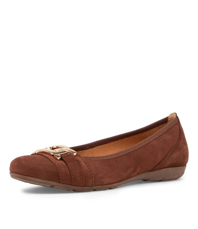Gabour | Ballerines Exclusives En Daim More Marron